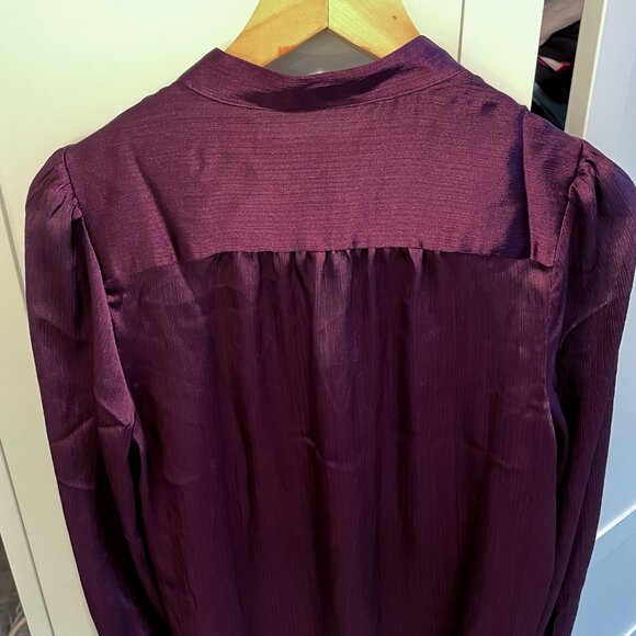 NWOT Banana Republic Factory Crinkle Volume-Sleeve Blouse - Picture 6 of 6